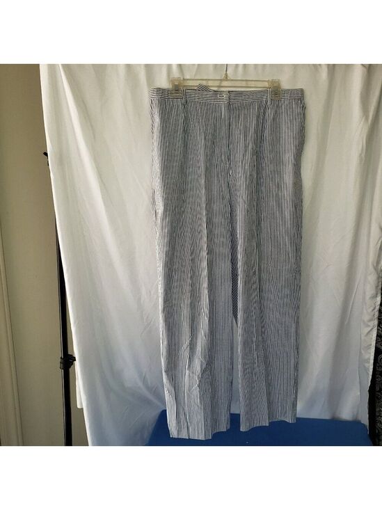 Appleseed's Pants - Appleseed's Women's Blue & White Striped Pants - 14
